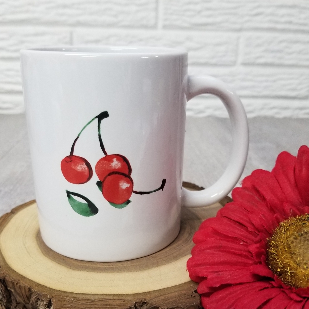 Cherries Themed Coffee Mug